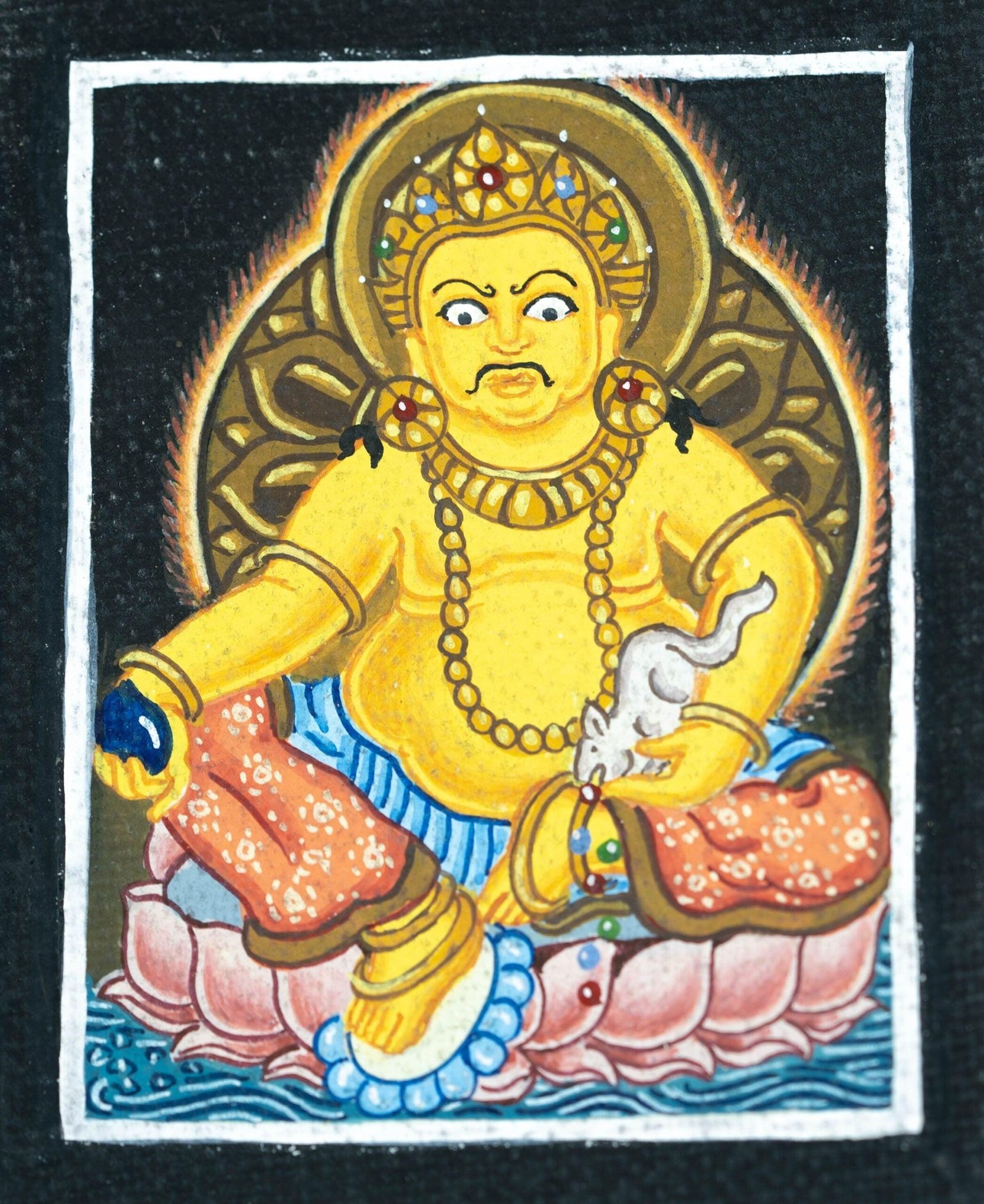 Kubera God of Wealth Ghau Thangka - Image 2