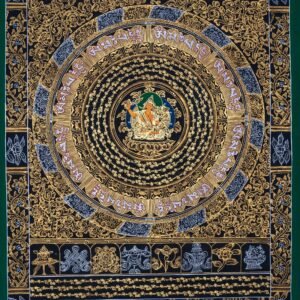 Om Mantra Mandala with Manjushri Thangka Painting