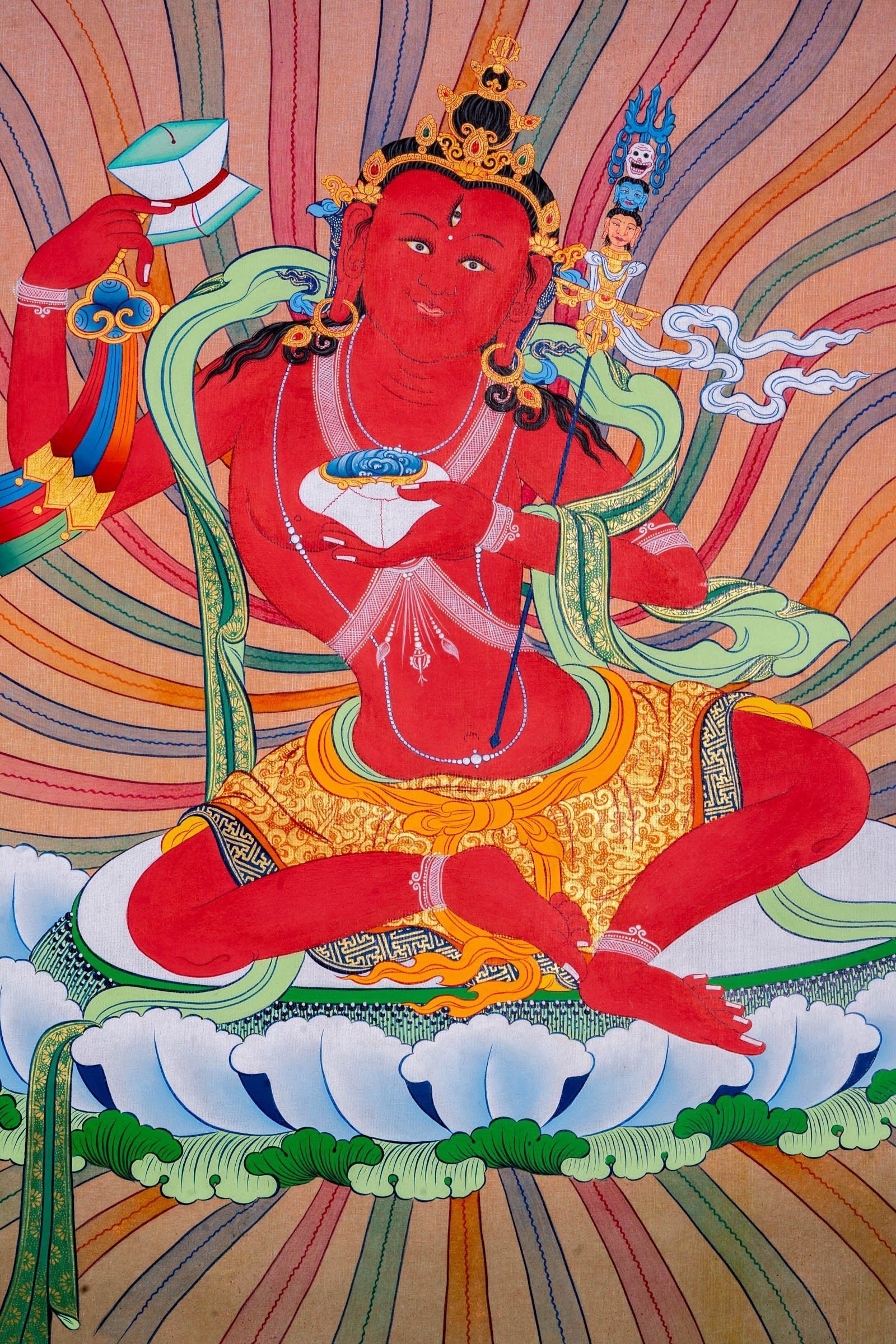 Red Guru Thangka Painting - Image 2