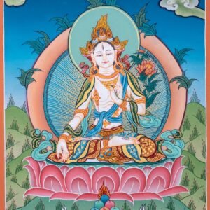 White Tara Thangka Painting