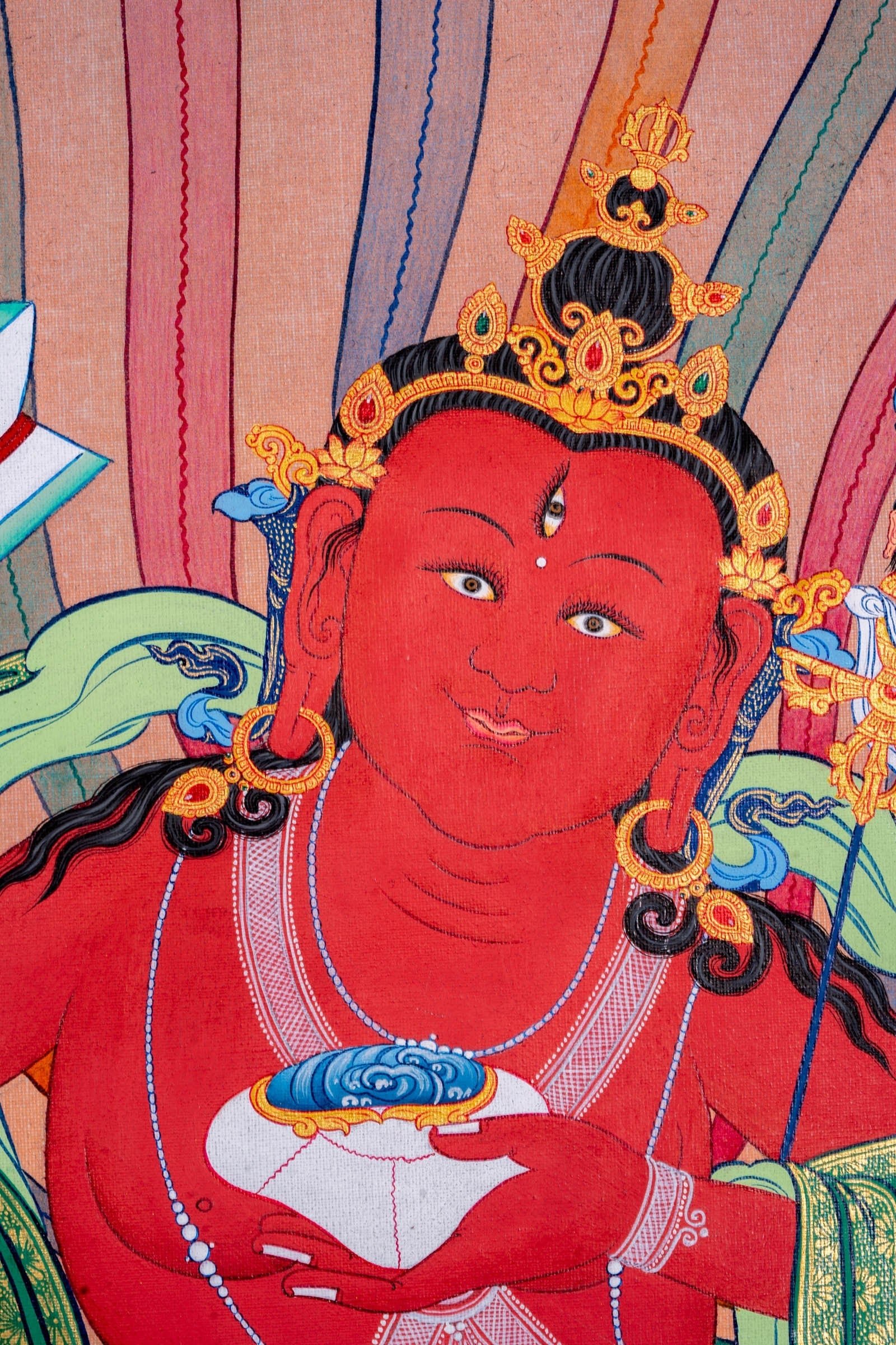 Red Guru Thangka Painting - Image 3