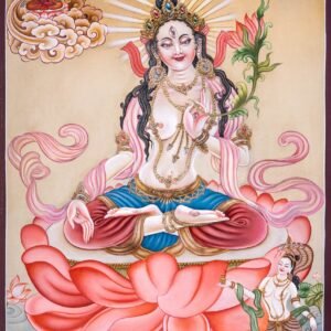 Newari White Tara Thangka Painting
