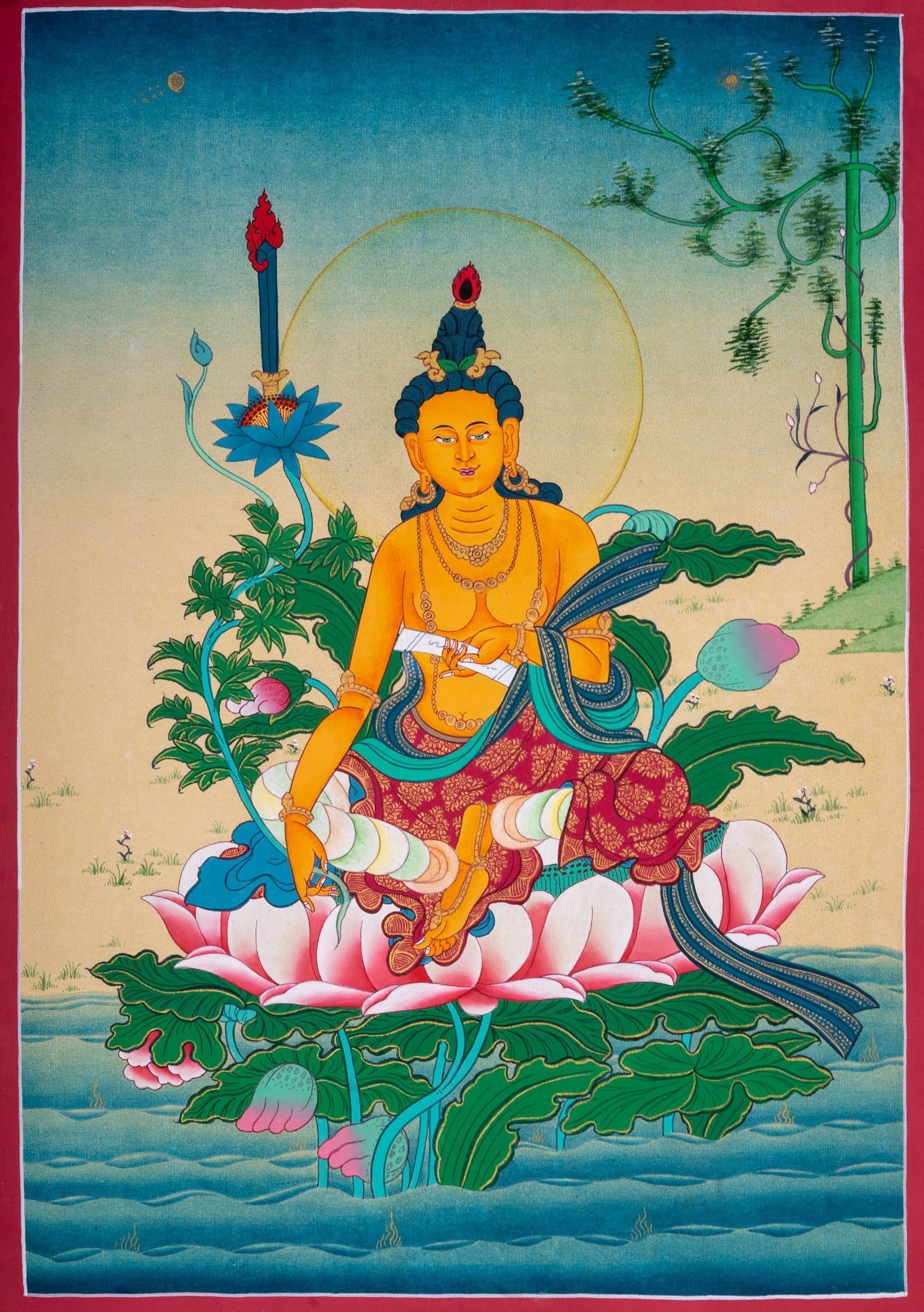 Manjushri Thangka Painting