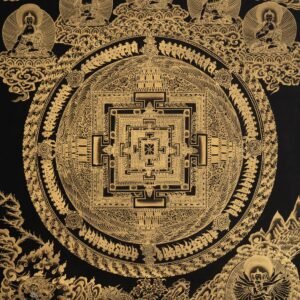 Kalachakra Mandala Thangka with 5 Wisdom Buddha
