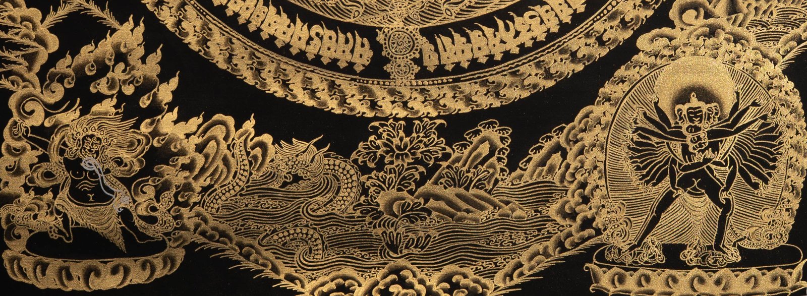 Kalachakra Mandala Thangka with 5 Wisdom Buddha - Image 4