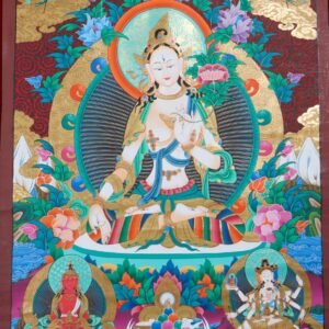High Quality White Tara Thangka Art